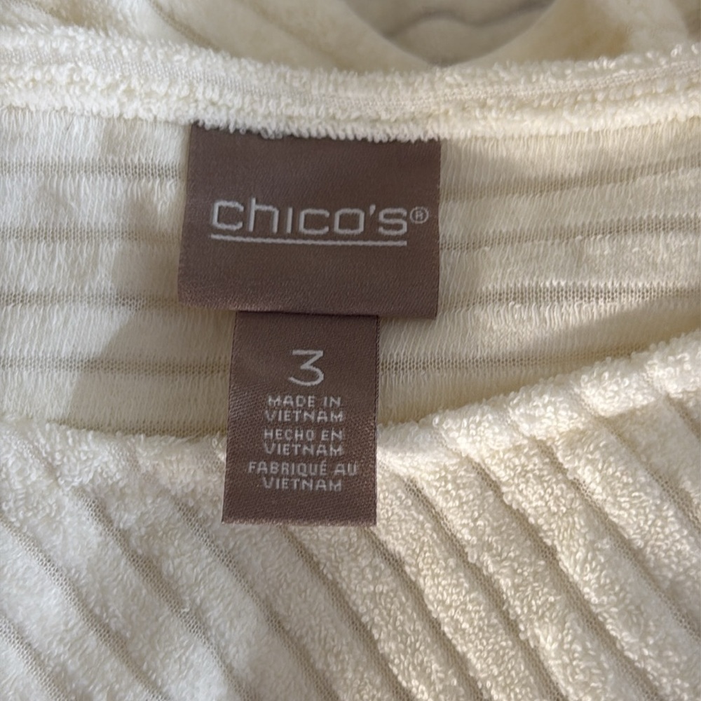 NWT Chico’s Angled Lines Spliced Boat Tunic Top Size 16/XL/Chico’s 3 - Picture 5 of 8